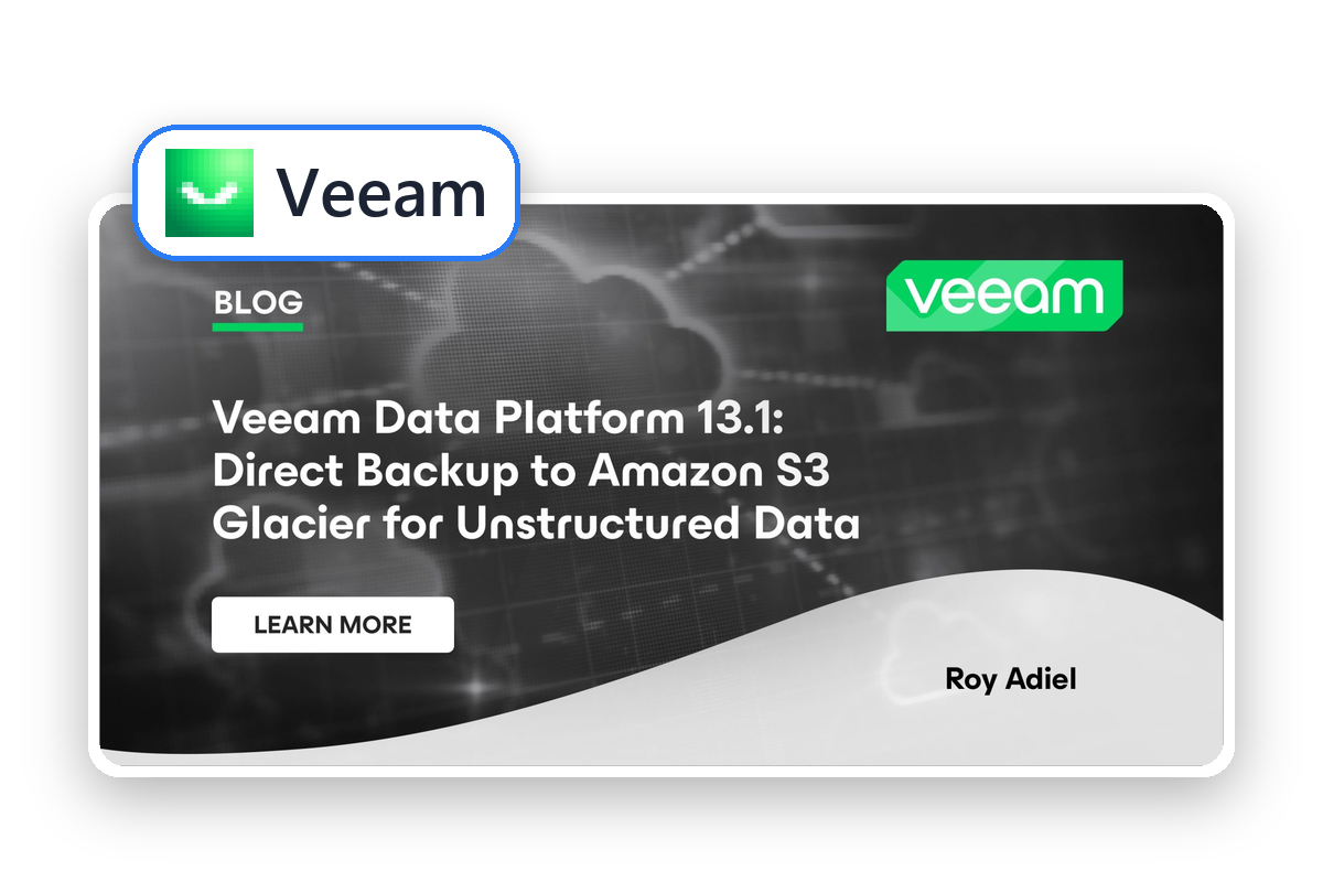 Veeam Data Platform 13.1: прямой бэкап неструктурированных данных в Amazon S3 Glacier